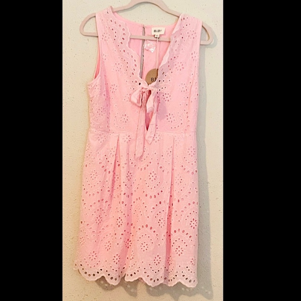 Bibi Light Pink Eyelet Dress